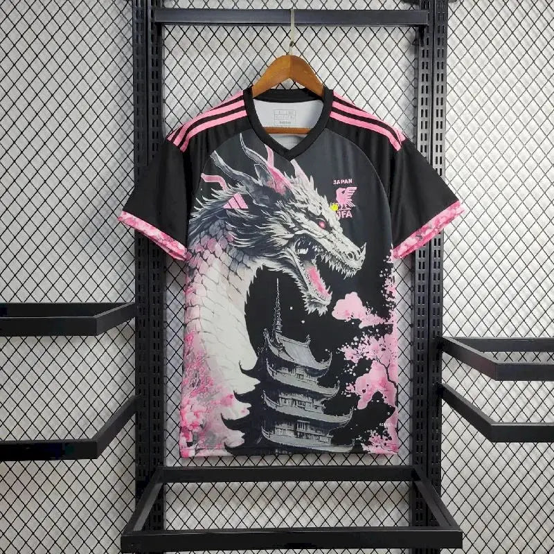 Maillot Japon Concept  Édition Dragon/ Temple  Noir/Rose