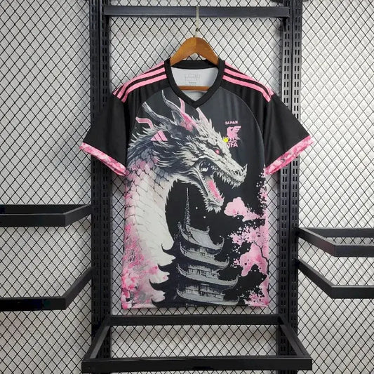 Maillot Japon Concept  Édition Dragon/ Temple  Noir/Rose